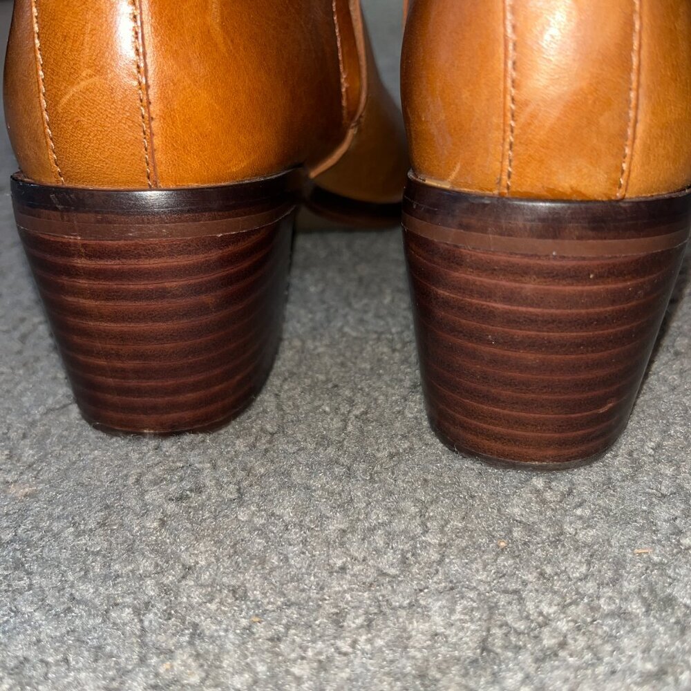Tan Leather Knee-High Boots - Picture 6 of 12